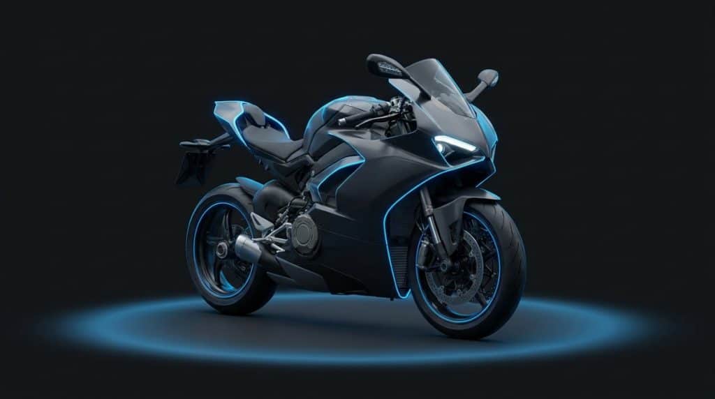 Illustration d'une sportive A2 aux couleurs Jeune Motard (visuel generique)